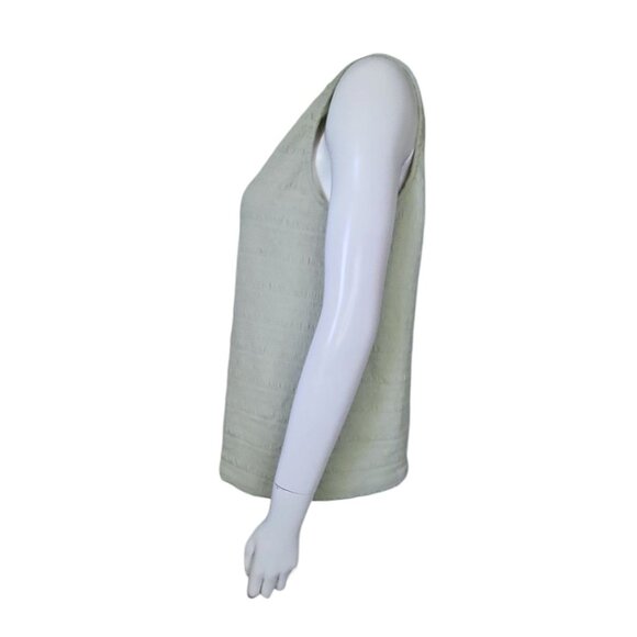 Croft & Barrow Tank Top Womens Size L Large Light Green Crinkle Pullover Stretch - Picture 2 of 8